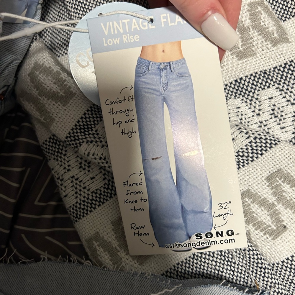 S.O.N.G Vintage Flare Low Rise Jeans 11/30 - Picture 2 of 4